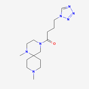 1,9-dimethyl-4-[4-(1H-tetrazol-1-yl)butanoyl]-1,4,9-triazaspiro[5.5]undecane