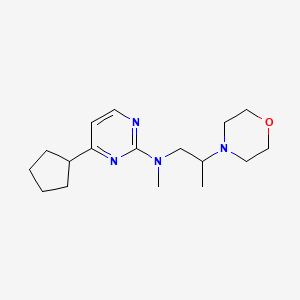 4-cyclopentyl-N-methyl-N-(2-morpholin-4-ylpropyl)pyrimidin-2-amine