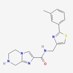 N-{[2-(3-methylphenyl)-1,3-thiazol-4-yl]methyl}-5,6,7,8-tetrahydroimidazo[1,2-a]pyrazine-2-carboxamide