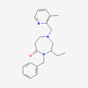 4-benzyl-3-ethyl-1-[(3-methylpyridin-2-yl)methyl]-1,4-diazepan-5-one