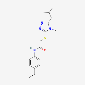 N-(4-ethylphenyl)-2-[(5-isobutyl-4-methyl-4H-1,2,4-triazol-3-yl)thio]acetamide