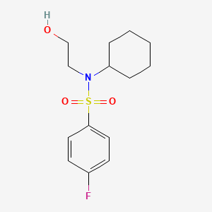 N-cyclohexyl-4-fluoro-N-(2-hydroxyethyl)benzenesulfonamide