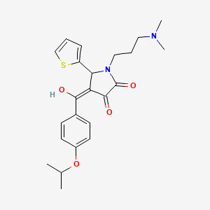 1-[3-(dimethylamino)propyl]-3-hydroxy-4-(4-isopropoxybenzoyl)-5-(2-thienyl)-1,5-dihydro-2H-pyrrol-2-one