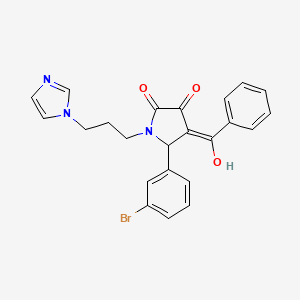 4-benzoyl-5-(3-bromophenyl)-3-hydroxy-1-[3-(1H-imidazol-1-yl)propyl]-1,5-dihydro-2H-pyrrol-2-one