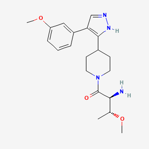 (2S,3R)-3-methoxy-1-{4-[4-(3-methoxyphenyl)-1H-pyrazol-5-yl]piperidin-1-yl}-1-oxobutan-2-amine