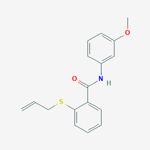 molecular formula C17H17NO2S B5480670 2-(allylthio)-N-(3-methoxyphenyl)benzamide 