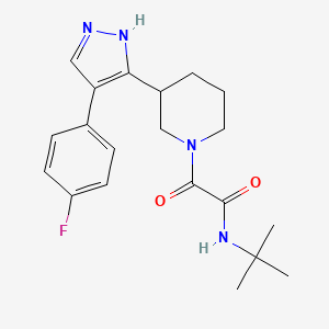 N-(tert-butyl)-2-{3-[4-(4-fluorophenyl)-1H-pyrazol-5-yl]piperidin-1-yl}-2-oxoacetamide