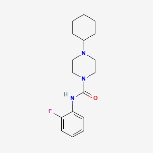 4-cyclohexyl-N-(2-fluorophenyl)piperazine-1-carboxamide