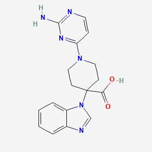 1-(2-aminopyrimidin-4-yl)-4-(1H-benzimidazol-1-yl)piperidine-4-carboxylic acid