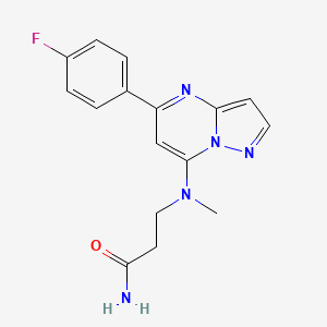 N~3~-[5-(4-fluorophenyl)pyrazolo[1,5-a]pyrimidin-7-yl]-N~3~-methyl-beta-alaninamide