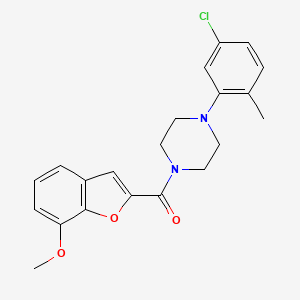 1-(5-chloro-2-methylphenyl)-4-[(7-methoxy-1-benzofuran-2-yl)carbonyl]piperazine