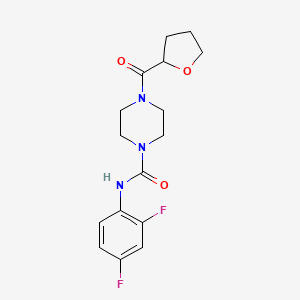 molecular formula C16H19F2N3O3 B5480738 N-(2,4-difluorophenyl)-4-(tetrahydro-2-furanylcarbonyl)-1-piperazinecarboxamide 