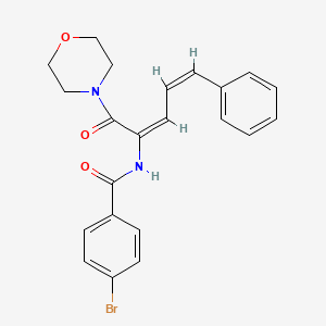 molecular formula C22H21BrN2O3 B5480753 4-bromo-N-[1-(4-morpholinylcarbonyl)-4-phenyl-1,3-butadien-1-yl]benzamide 