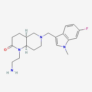 rel-(4aS,8aR)-1-(2-aminoethyl)-6-[(6-fluoro-1-methyl-1H-indol-3-yl)methyl]octahydro-1,6-naphthyridin-2(1H)-one dihydrochloride