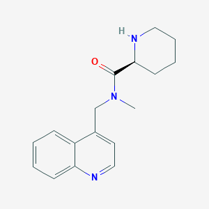 molecular formula C17H21N3O B5480772 (2S)-N-methyl-N-(quinolin-4-ylmethyl)piperidine-2-carboxamide 