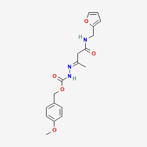 4-methoxybenzyl 2-{3-[(2-furylmethyl)amino]-1-methyl-3-oxopropylidene}hydrazinecarboxylate