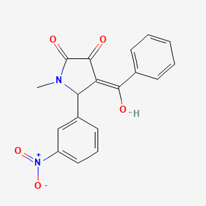 molecular formula C18H14N2O5 B5480825 4-benzoyl-3-hydroxy-1-methyl-5-(3-nitrophenyl)-1,5-dihydro-2H-pyrrol-2-one 