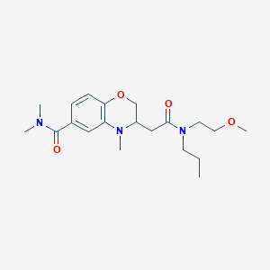 3-{2-[(2-methoxyethyl)(propyl)amino]-2-oxoethyl}-N,N,4-trimethyl-3,4-dihydro-2H-1,4-benzoxazine-6-carboxamide