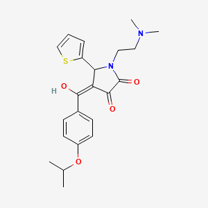 molecular formula C22H26N2O4S B5480846 1-[2-(dimethylamino)ethyl]-3-hydroxy-4-(4-isopropoxybenzoyl)-5-(2-thienyl)-1,5-dihydro-2H-pyrrol-2-one 