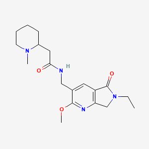 N-[(6-ethyl-2-methoxy-5-oxo-6,7-dihydro-5H-pyrrolo[3,4-b]pyridin-3-yl)methyl]-2-(1-methylpiperidin-2-yl)acetamide