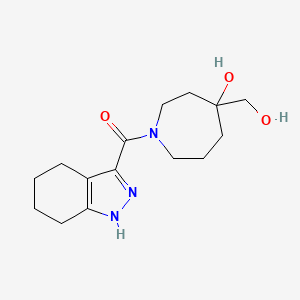 molecular formula C15H23N3O3 B5480860 4-(hydroxymethyl)-1-(4,5,6,7-tetrahydro-1H-indazol-3-ylcarbonyl)-4-azepanol 