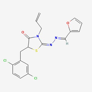 2-furaldehyde [3-allyl-5-(2,5-dichlorobenzyl)-4-oxo-1,3-thiazolidin-2-ylidene]hydrazone