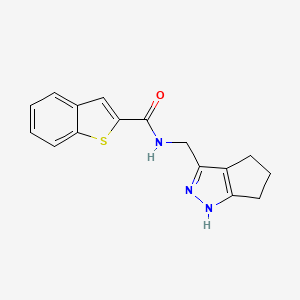 N-(1,4,5,6-tetrahydrocyclopenta[c]pyrazol-3-ylmethyl)-1-benzothiophene-2-carboxamide