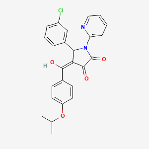 5-(3-chlorophenyl)-3-hydroxy-4-(4-isopropoxybenzoyl)-1-(2-pyridinyl)-1,5-dihydro-2H-pyrrol-2-one