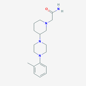 molecular formula C18H28N4O B5480921 2-{3-[4-(2-methylphenyl)-1-piperazinyl]-1-piperidinyl}acetamide dihydrochloride 