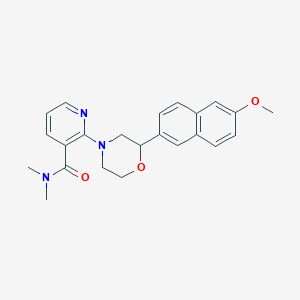 2-[2-(6-methoxy-2-naphthyl)morpholin-4-yl]-N,N-dimethylnicotinamide