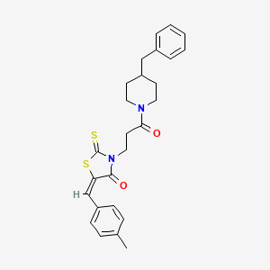 3-[3-(4-benzyl-1-piperidinyl)-3-oxopropyl]-5-(4-methylbenzylidene)-2-thioxo-1,3-thiazolidin-4-one