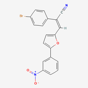 (2E)-2-(4-bromophenyl)-3-[5-(3-nitrophenyl)furan-2-yl]prop-2-enenitrile