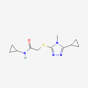 N-cyclopropyl-2-[(5-cyclopropyl-4-methyl-4H-1,2,4-triazol-3-yl)thio]acetamide