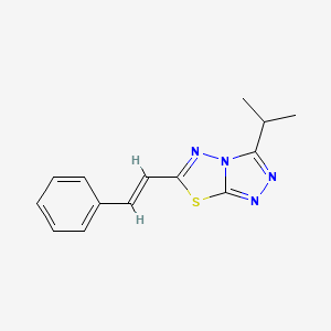 3-isopropyl-6-(2-phenylvinyl)[1,2,4]triazolo[3,4-b][1,3,4]thiadiazole