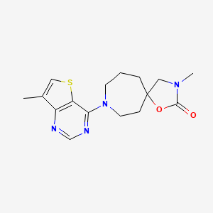 3-methyl-8-(7-methylthieno[3,2-d]pyrimidin-4-yl)-1-oxa-3,8-diazaspiro[4.6]undecan-2-one