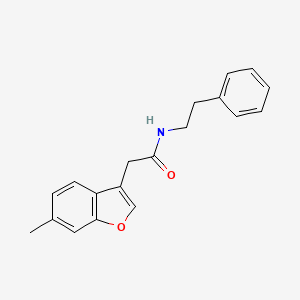 molecular formula C19H19NO2 B5480975 2-(6-methyl-1-benzofuran-3-yl)-N-(2-phenylethyl)acetamide 