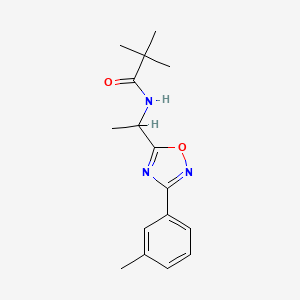 2,2-dimethyl-N-{1-[3-(3-methylphenyl)-1,2,4-oxadiazol-5-yl]ethyl}propanamide