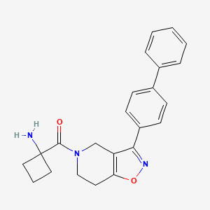 molecular formula C23H23N3O2 B5480994 1-[(3-biphenyl-4-yl-6,7-dihydroisoxazolo[4,5-c]pyridin-5(4H)-yl)carbonyl]cyclobutanamine 