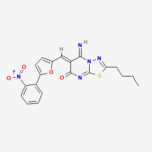 molecular formula C20H17N5O4S B5481009 (6Z)-2-butyl-5-imino-6-[[5-(2-nitrophenyl)furan-2-yl]methylidene]-[1,3,4]thiadiazolo[3,2-a]pyrimidin-7-one 