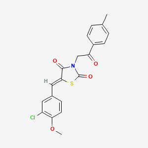 5-(3-chloro-4-methoxybenzylidene)-3-[2-(4-methylphenyl)-2-oxoethyl]-1,3-thiazolidine-2,4-dione