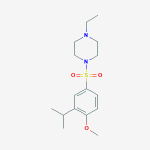 molecular formula C16H26N2O3S B5481041 1-ethyl-4-[(3-isopropyl-4-methoxyphenyl)sulfonyl]piperazine 