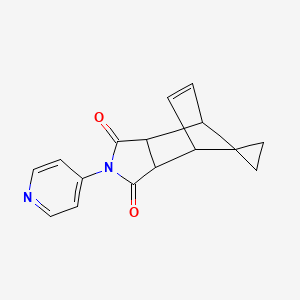 molecular formula C16H14N2O2 B5481042 2-PYRIDIN-4-YL-3A,4,7,7A-TETRAHYDRO-1H-SPIRO[2-AZA-4,7-METHANOISOINDOLE-8,1'-CYCLOPROPANE]-1,3(2H)-DIONE 