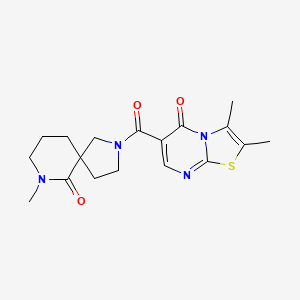 2-[(2,3-dimethyl-5-oxo-5H-[1,3]thiazolo[3,2-a]pyrimidin-6-yl)carbonyl]-7-methyl-2,7-diazaspiro[4.5]decan-6-one