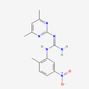 N-(4,6-dimethyl-2-pyrimidinyl)-N'-(2-methyl-5-nitrophenyl)guanidine