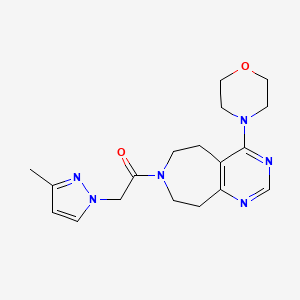 7-[(3-methyl-1H-pyrazol-1-yl)acetyl]-4-morpholin-4-yl-6,7,8,9-tetrahydro-5H-pyrimido[4,5-d]azepine