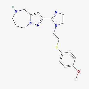 2-(1-{2-[(4-methoxyphenyl)thio]ethyl}-1H-imidazol-2-yl)-5,6,7,8-tetrahydro-4H-pyrazolo[1,5-a][1,4]diazepine dihydrochloride