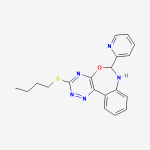 3-(butylthio)-6-(2-pyridinyl)-6,7-dihydro[1,2,4]triazino[5,6-d][3,1]benzoxazepine