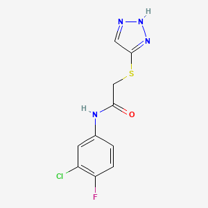 N-(3-chloro-4-fluorophenyl)-2-(1H-1,2,3-triazol-5-ylthio)acetamide