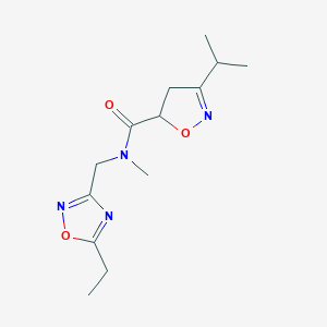 N-[(5-ethyl-1,2,4-oxadiazol-3-yl)methyl]-3-isopropyl-N-methyl-4,5-dihydroisoxazole-5-carboxamide