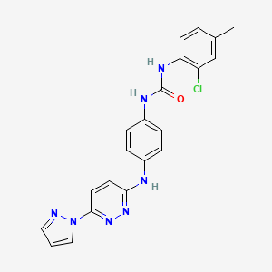 N-(2-chloro-4-methylphenyl)-N'-(4-{[6-(1H-pyrazol-1-yl)-3-pyridazinyl]amino}phenyl)urea